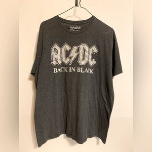 AC/DC BACK IN BLACK GRAY T-SHIRT